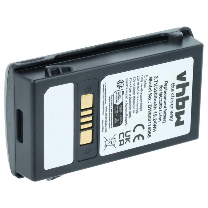 vhbw Akku Ersatz für Motorola BTRY-MC32-01-01 für Barcodescanner POS (5200mAh, 3,7V, Li-Ion)