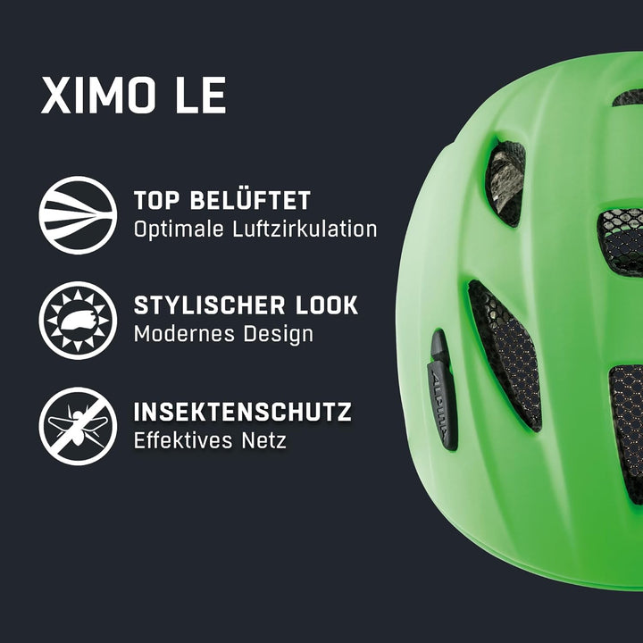 ALPINA XIMO L.E. - Leichter, Sicherer & Bruchfester Fahrradhelm Mit Optionalen LED-Licht Für Kinder