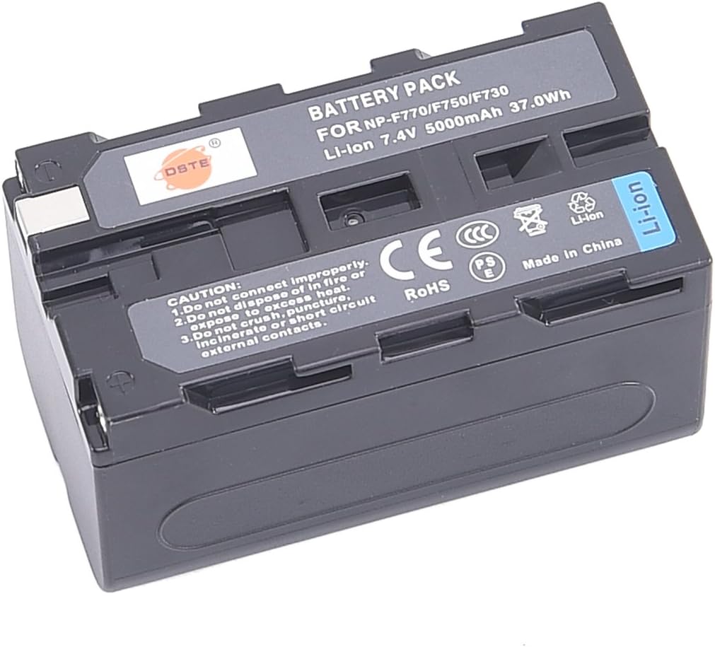 (2 Pack) NP-F750 DSTE Ersatz Batterie + Schnellladung Dual LCD Ladegerät Kompatibel mit Sony NP-F730