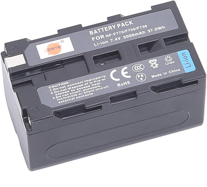 (2 Pack) NP-F750 DSTE Ersatz Batterie + Schnellladung Dual LCD Ladegerät Kompatibel mit Sony NP-F730