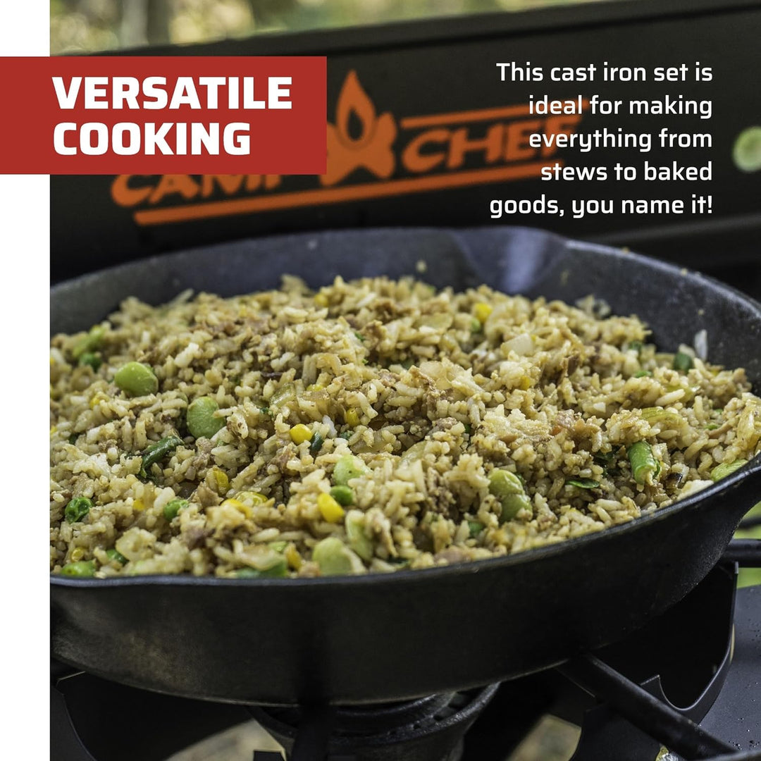 Camp Chef - National Parks Gusseisen-Set (30,5 cm Dutch Oven, 30,5 cm Bratpfanne und Deckel)