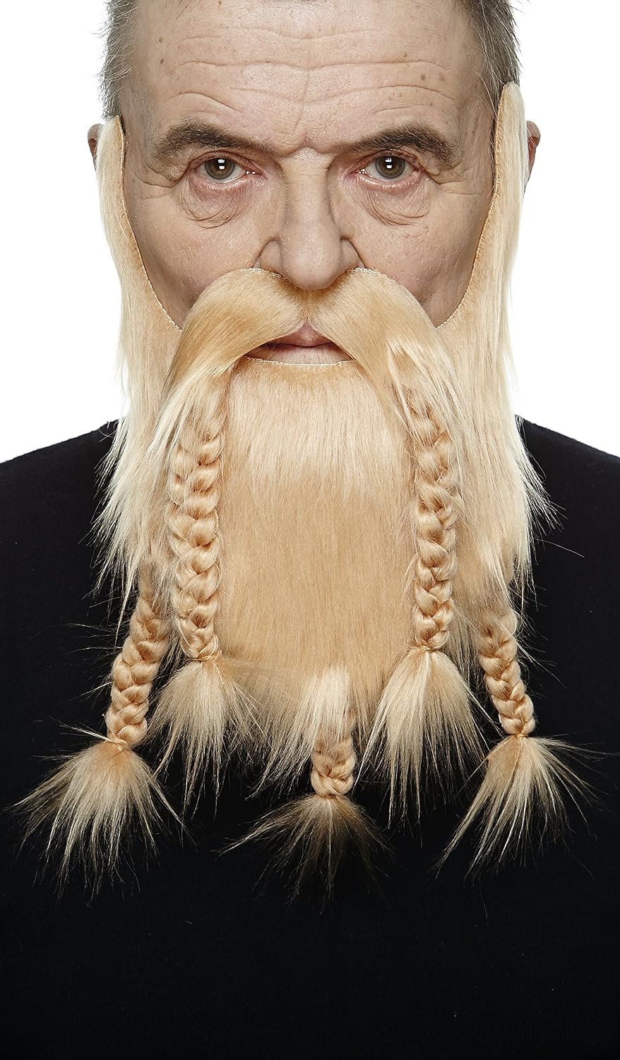 Mustaches Selbstklebender Viking Dward Falscher Bart, Neuheit, Falsche Gesichtsbehaarung, Kostümzube