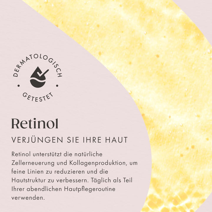 Satin Naturel Retinol Creme 100 ml | Mit Bio Aloe Vera, Salicylsäure &amp; Panthenol, Anti-Aging Feuchti