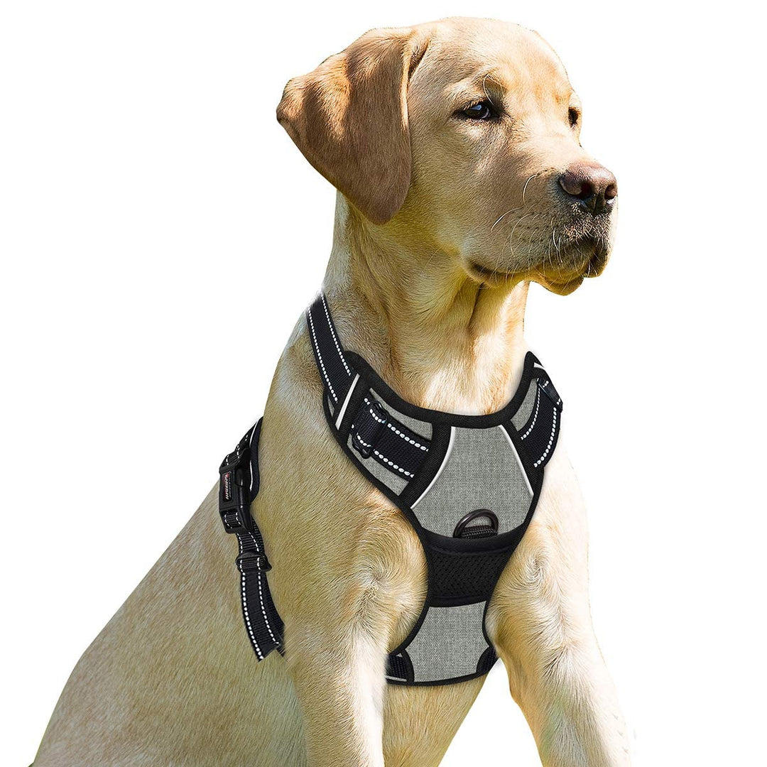 BARKBAY No Pull Dog Harness Front Clip Heavy Duty Reflective Easy Control Handle for Large Dog Walki