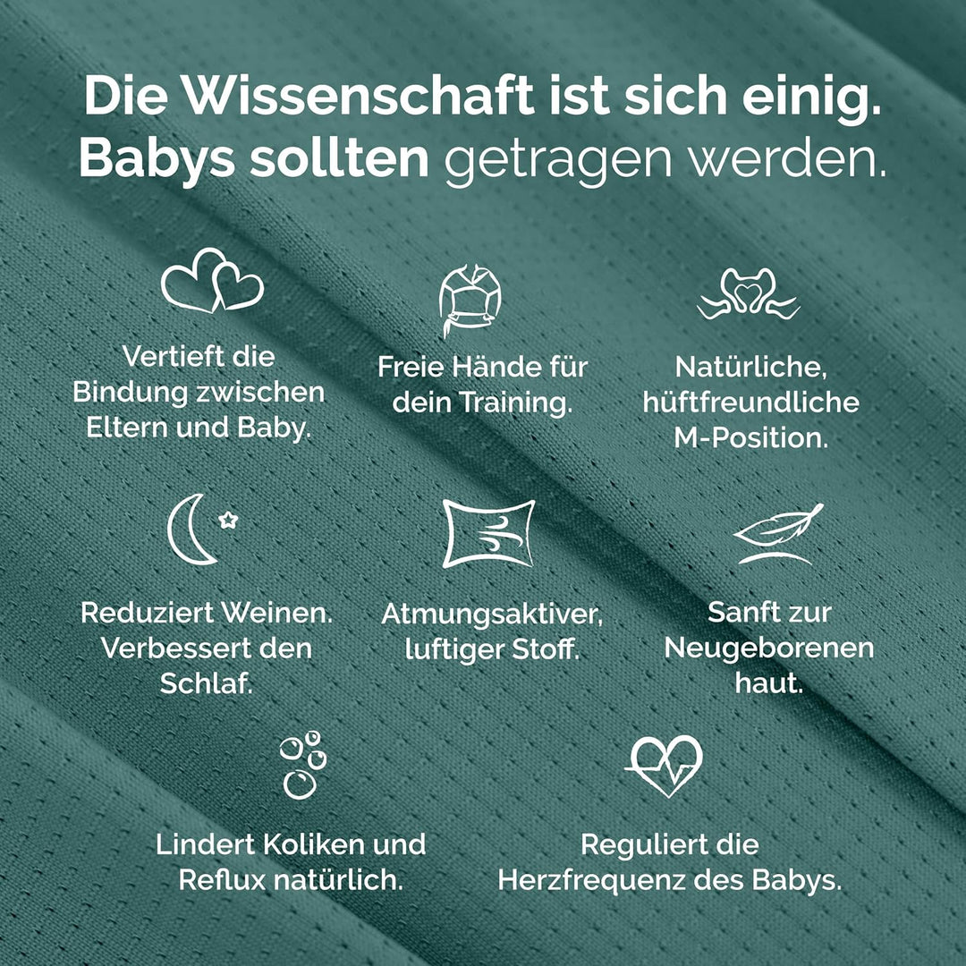 Boba Freedom Together Babytragetuch, Leichte &amp; Atmungsaktive Babytrage für Neugeborene und Kleinkind