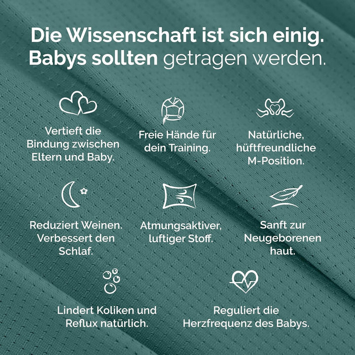 Boba Freedom Together Babytragetuch, Leichte &amp; Atmungsaktive Babytrage für Neugeborene und Kleinkind