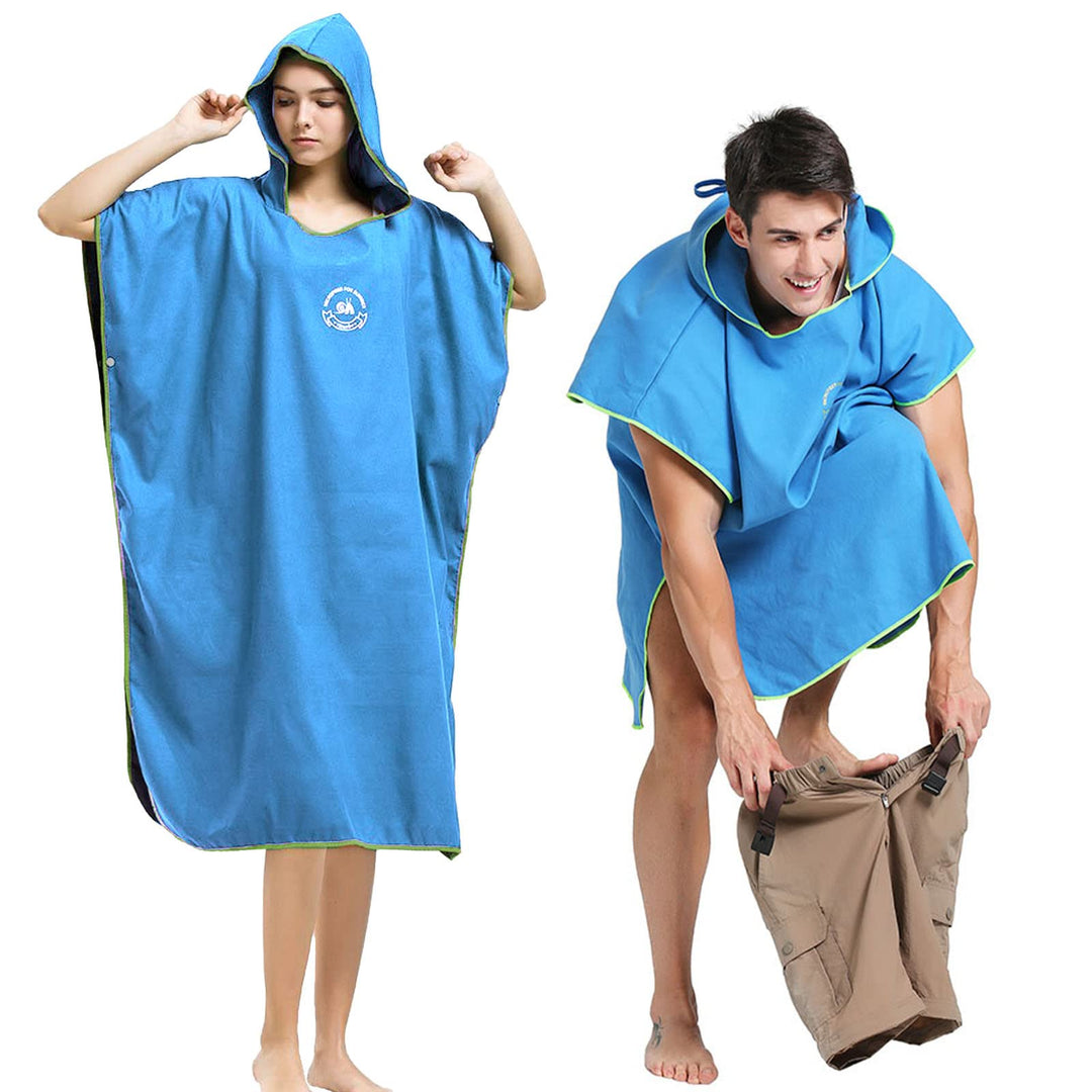 Hiturbo Mikrofaser Handtuch Poncho, Umziehhilfe Strand, Surf Poncho Herren und Damen Changing Robe,