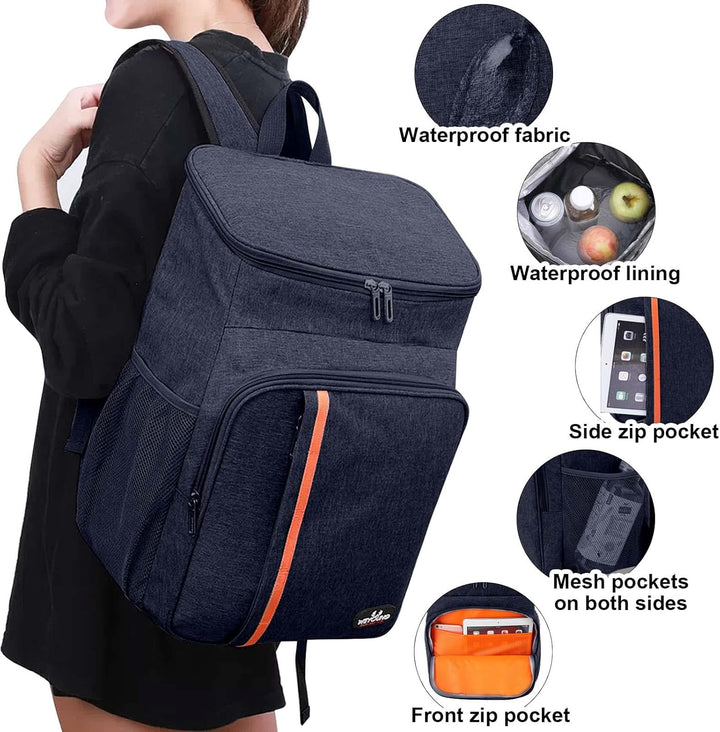 23L Picknickrucksäcke Gross Kühlrucksack Isoliert Kühltasche Outdoor Picknicktasche Thermo Rucksack