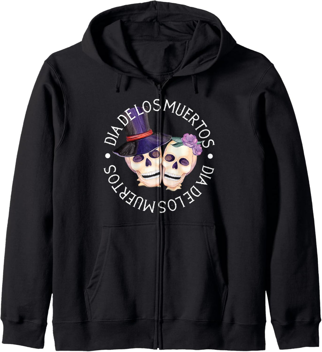 Dia De Los Muertos Skull Couple art Kapuzenjacke