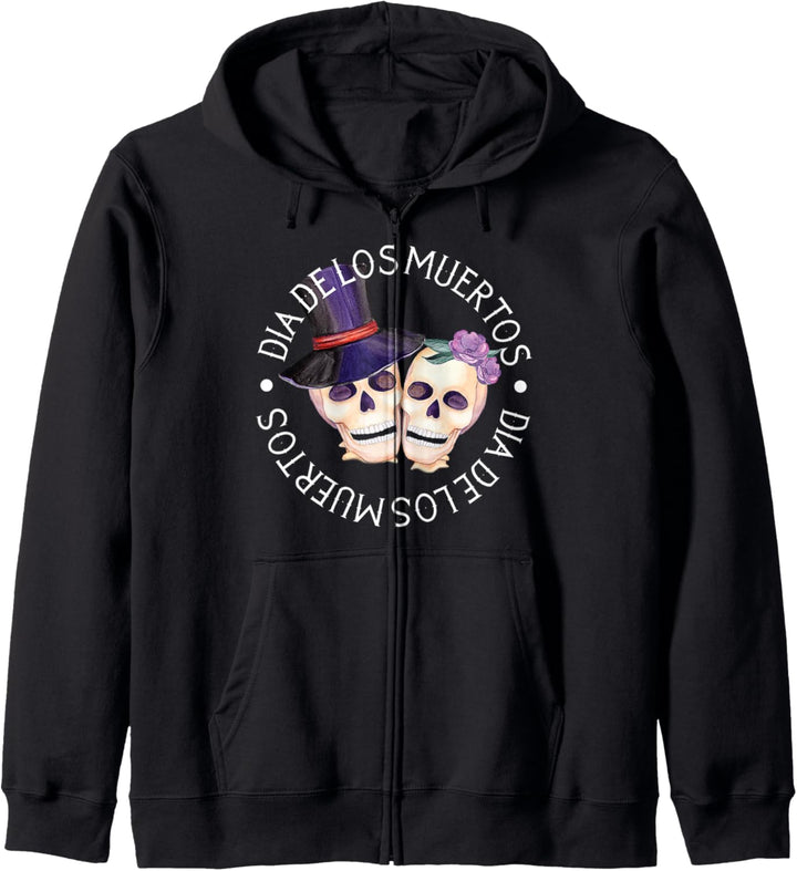 Dia De Los Muertos Skull Couple art Kapuzenjacke