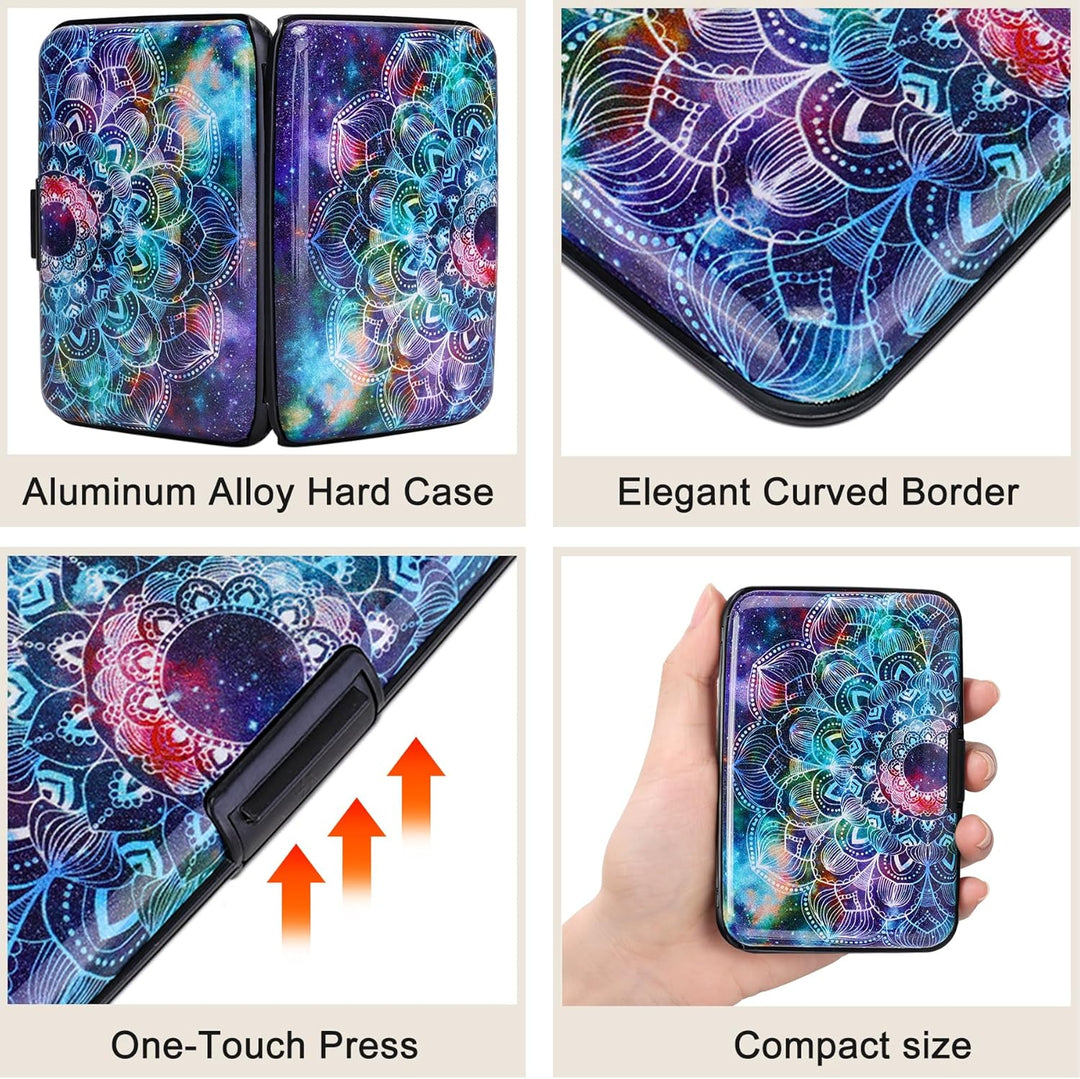 Elfish Mini RFID Aluminum Wallet Credit Cards Holder Business Card Case Metal ID Case for Men Women