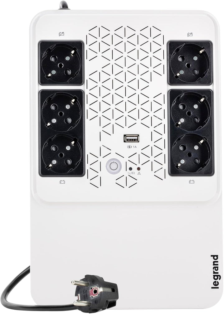 LEGRAND, Unterbrechungsfreie Stromversorgung (USV-Anlage), Keor Multiplug mit 800VA/480W, 6 Ausgänge