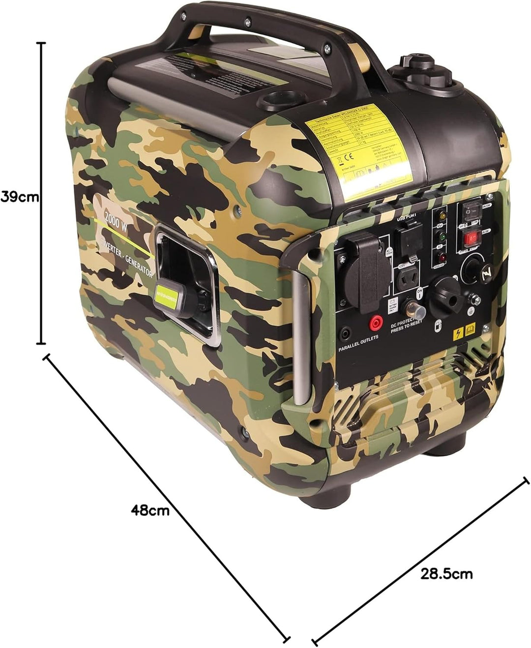 WELDINGER G 2000 Inverter Flüster-Generator 2000 W Gewicht 21,5 kg nur 59 dba 5 Jahre