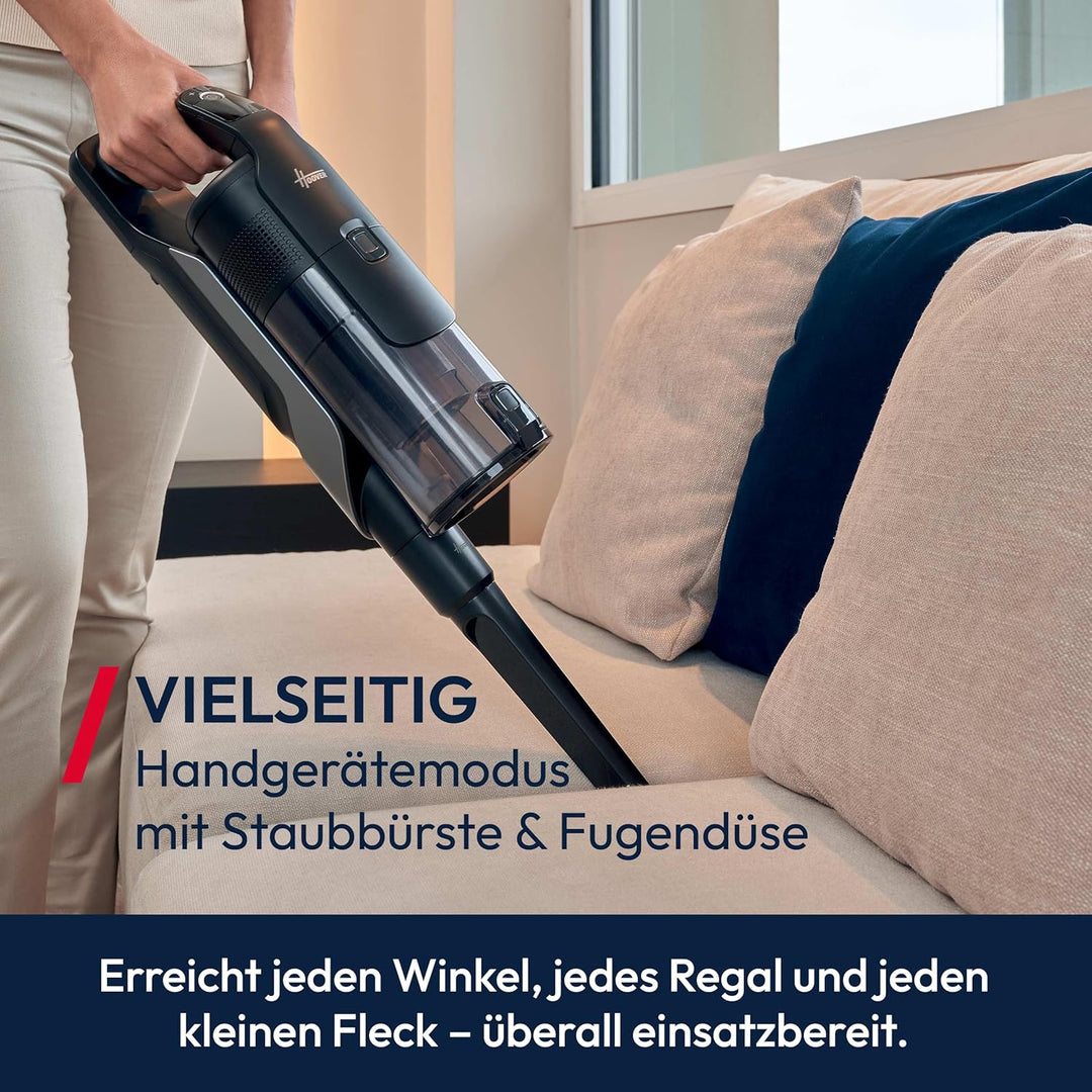 Hoover HF6 Akkustaubsauger mit Bodensensor, Dual Way Clean, bis zu 100Min Laufzeit, Anti-Twist Bürst