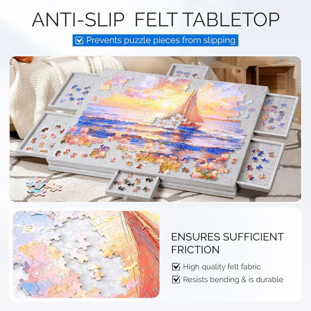 1000 Teile Puzzlebrett Grau, Grau