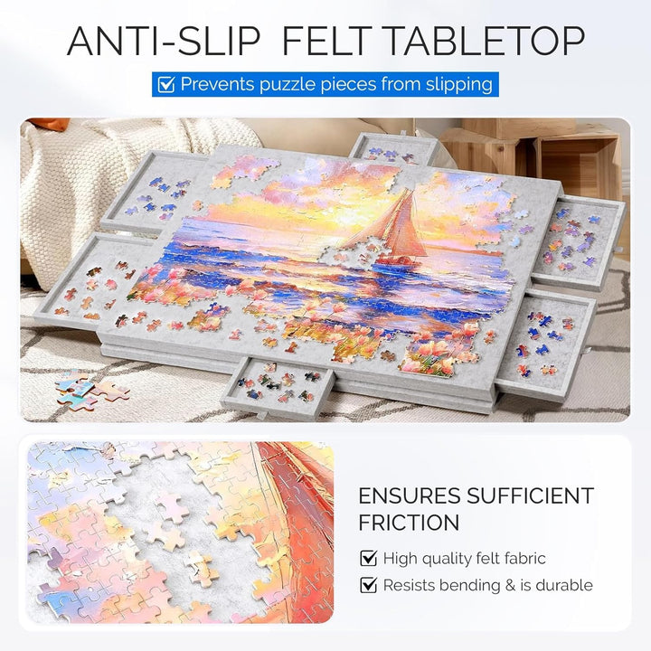 1000 Teile Puzzlebrett Grau, Grau