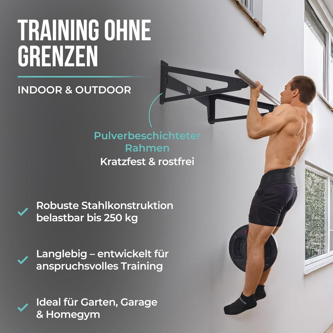 PULLUP & DIP - Muscle Up Bar Klimmzugstange Wand für Outdoor Indoor | Calisthenics | Klimmzugstange