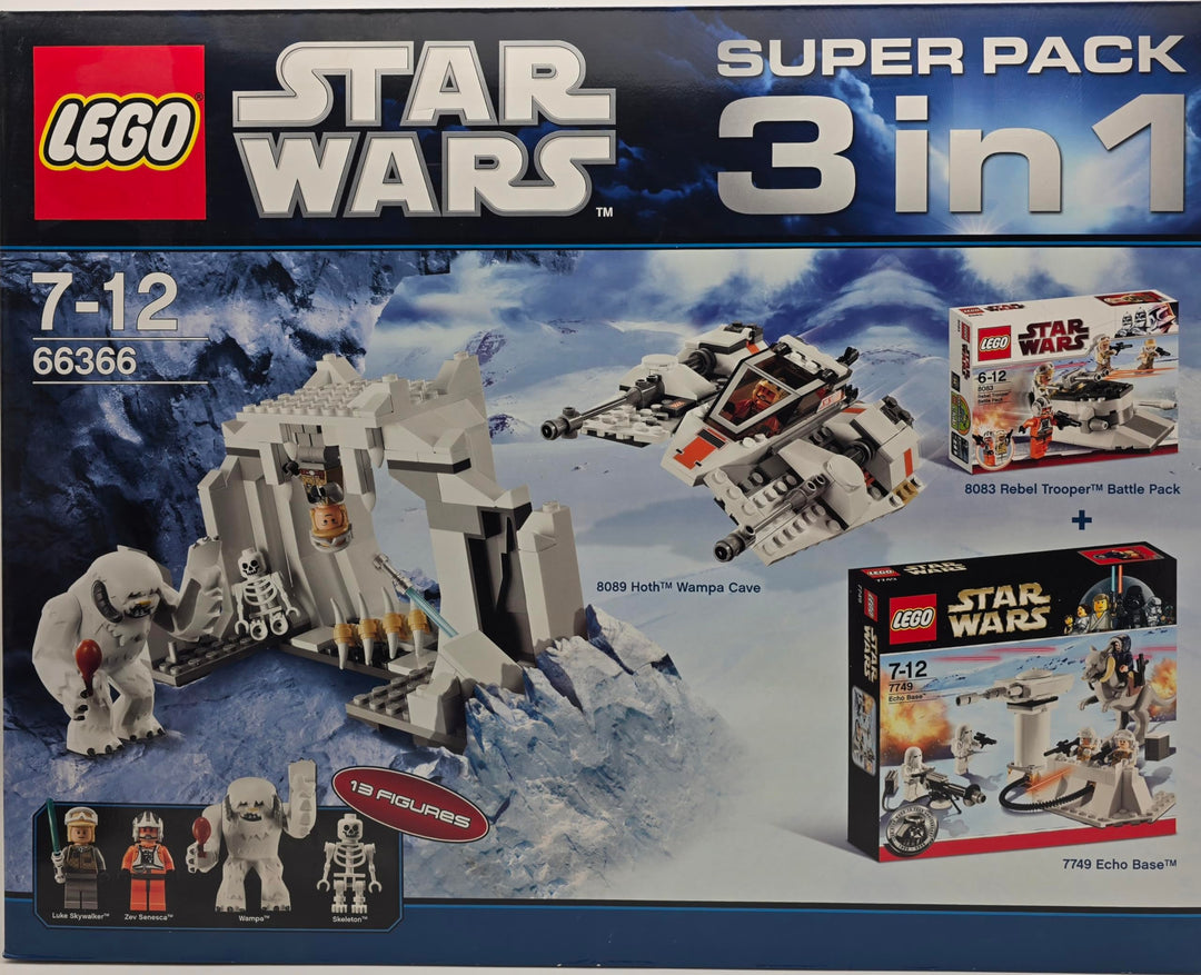 LEGO Star Wars 66366 Superpack 8089 Hoth Wampa Cave und 8083 Rebel Trooper und 7749 Echo Base