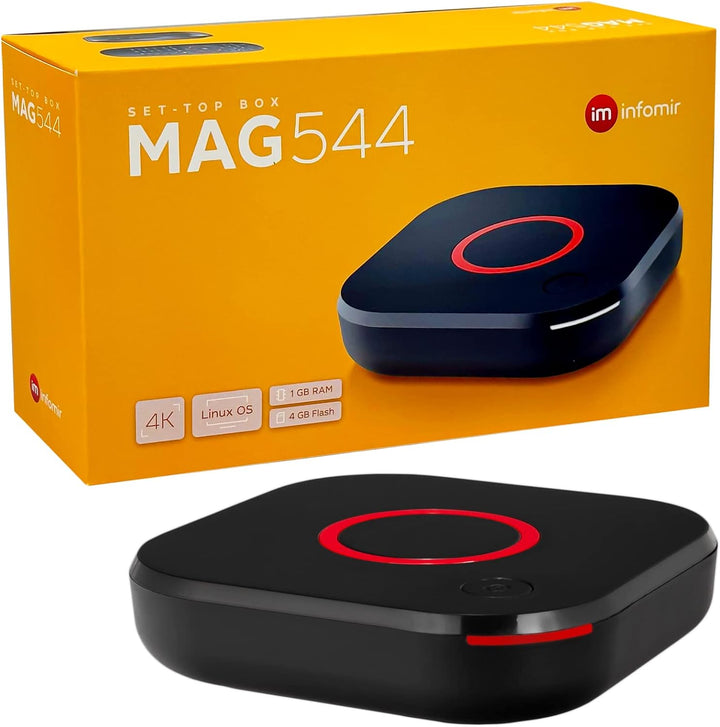 MAG 544 Original Infomir & hb-digital 4K Set Top Box Multimedia Player Internet TV Receiver UHD 60FP