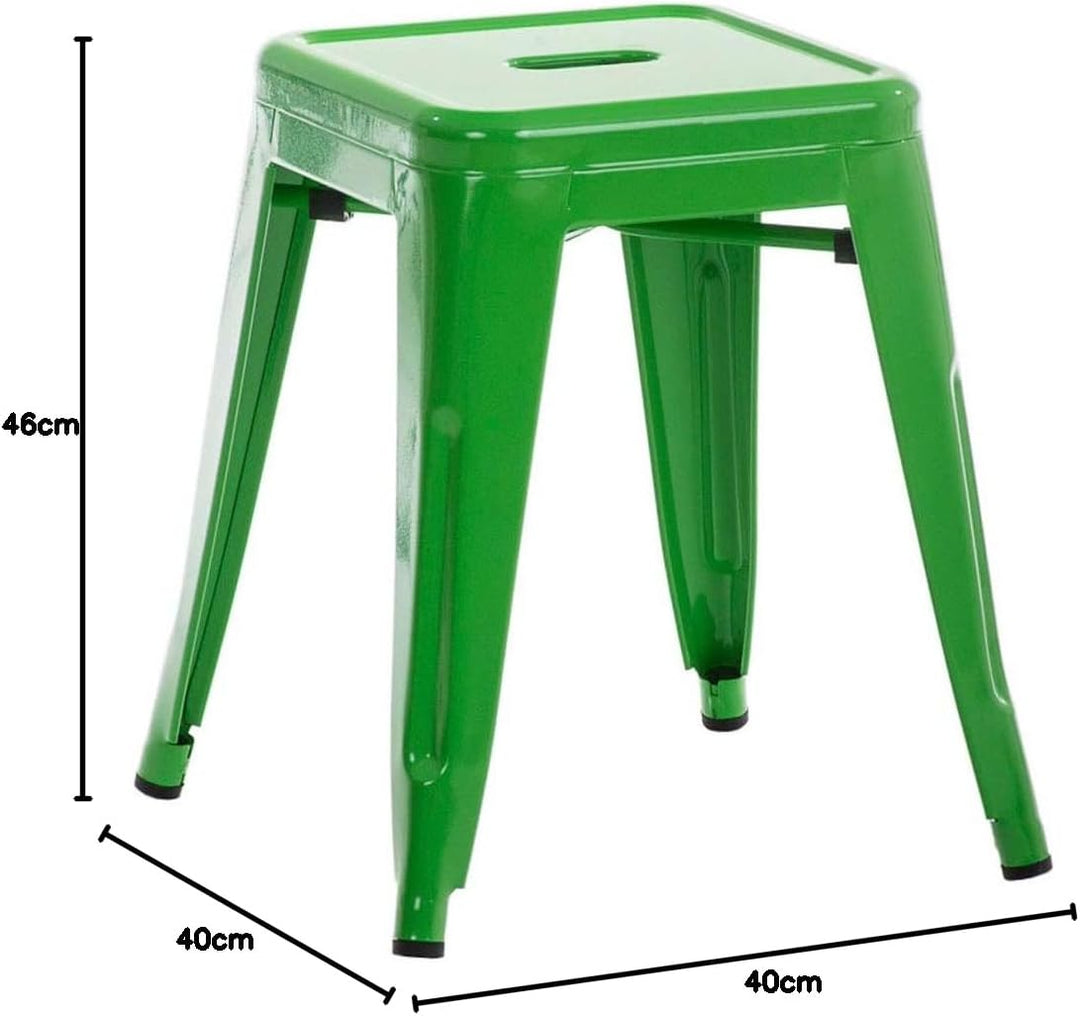 CLP 4er Set Sitzhocker Armin Aus Metall I Stapelbarer Hocker I Sitzhöhe Von 46 cm I Pflegeleichter A