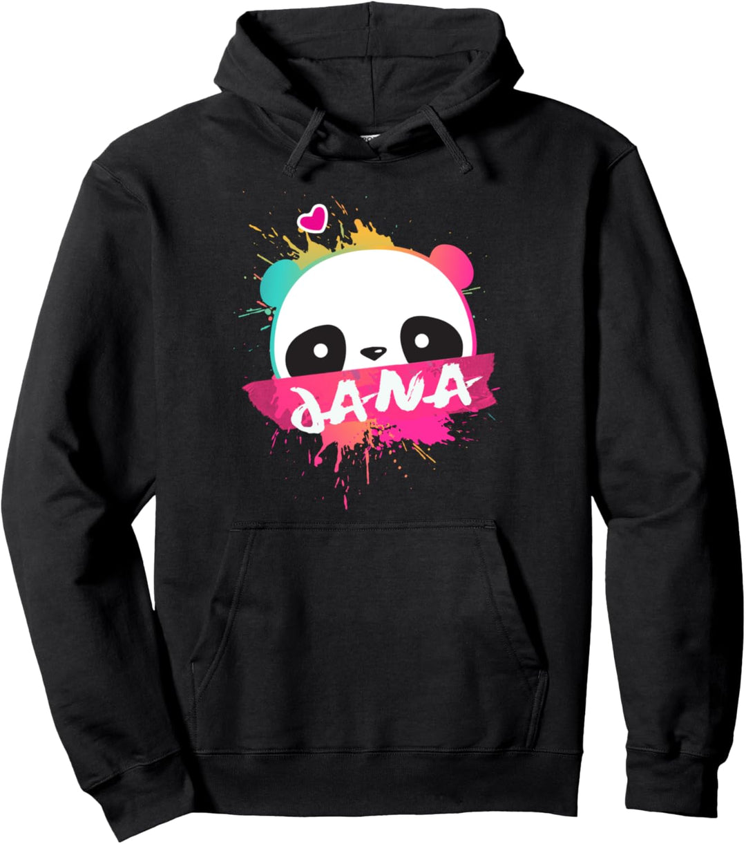 JANA - Schöner Mädchen Name mit süssem Panda Pullover Hoodie