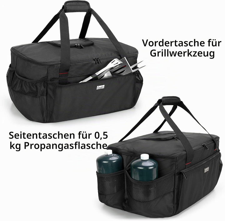 SAMDEW Grill Abdeckung Kompatibel mit Weber 1131004 Go-Anywhere Holzkohle Grill, Tragbar Trage Tasch