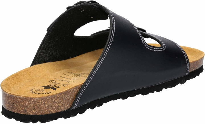 Lico Herren Bioline Man Pantoletten 36 EU Dunkelschwarz, 36 EU Dunkelschwarz