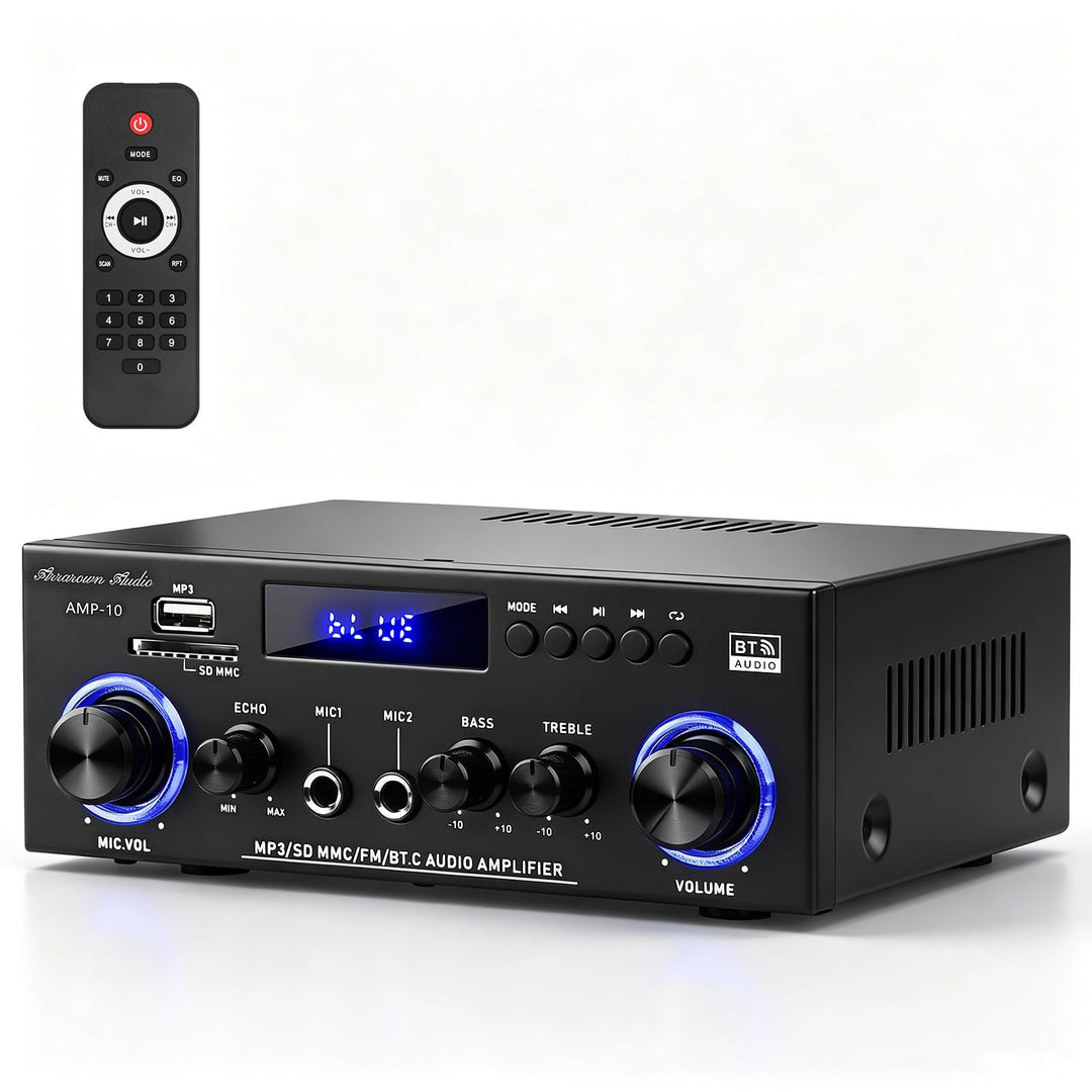 AMP-10 Bluetooth Verstärker RMS 50WX2 Stereo Audio Verstärker Empfänger für Zuhause Lautsprecher 2.0