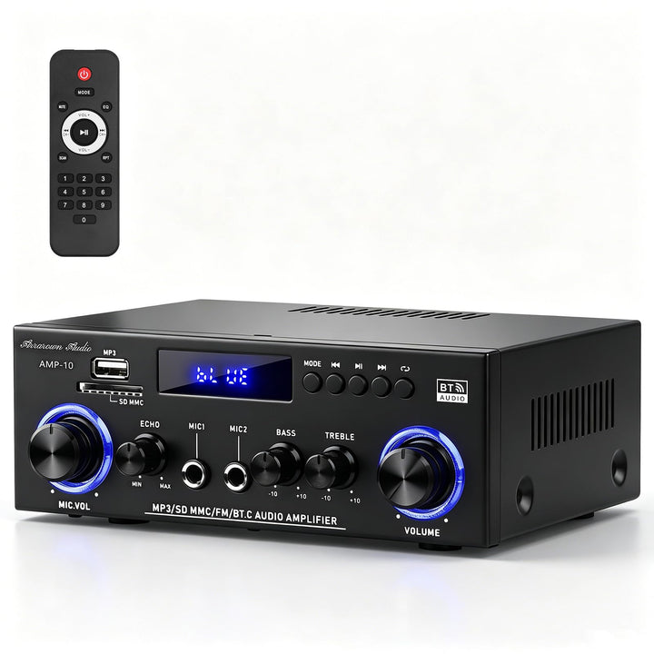 AMP-10 Bluetooth Verstärker RMS 50WX2 Stereo Audio Verstärker Empfänger für Zuhause Lautsprecher 2.0