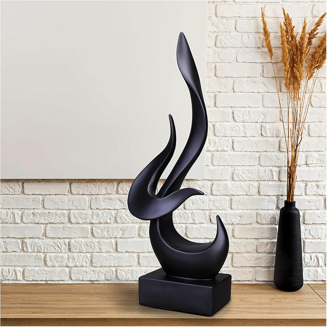Moderne Deko Skulptur Kunst Schwarze Flamme Deko Statue, Wohnzimmer Schlafzimmer Dekoration Skulptur