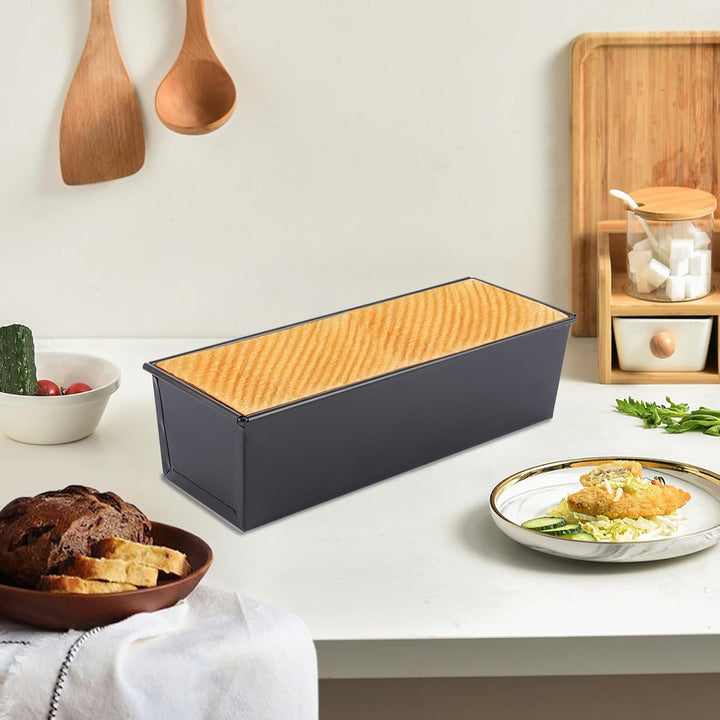 SHUESS 2er Toastbrot Backform mit deckel 600g – 32,5x11,5x9cm Brotbackform mit Deckel Antihaftbeschi