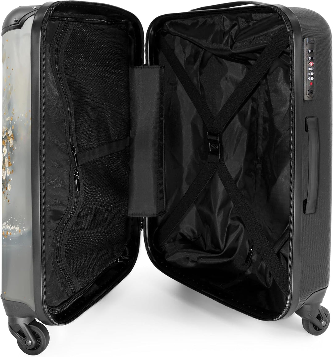 Koffer Mittelgross 67x43x25 cm Hartschalenkoffer L Trolley Rollkoffer 4 Rollen Leicht Hartschale Mit