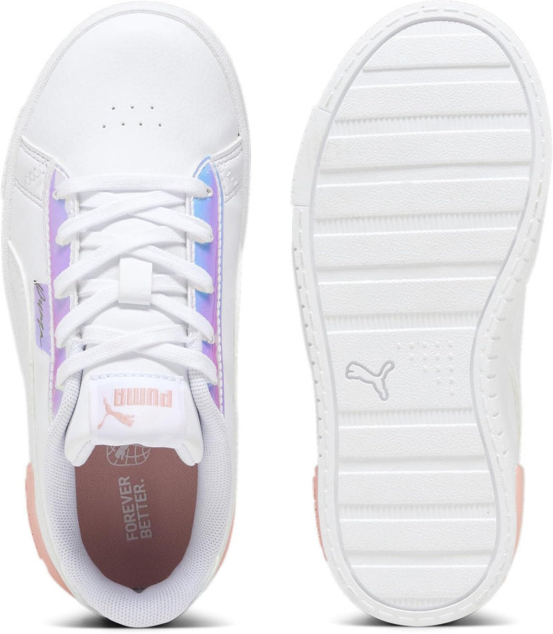 PUMA Mädchen Jada Crystal Wings Ps Sneaker 21 EU Puma White Peach Smoothie Puma Black, 21 EU Puma Wh