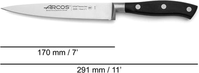 Arcos 232900 Serie Riviera - Sohlenmesser - Klinge aus Nitrum geschmiedetem Edelstahl 170 mm - HandG