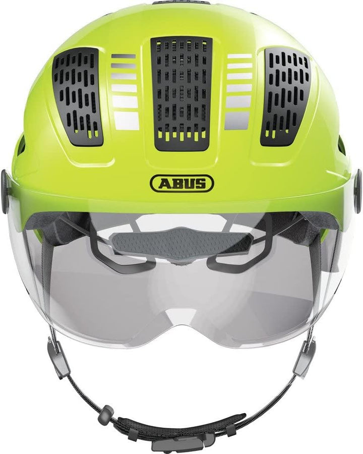ABUS Stadthelm Hyban 2.0 ACE - Fahrradhelm mit Visier, Licht und ABS-Hartschale - für Damen und Herr