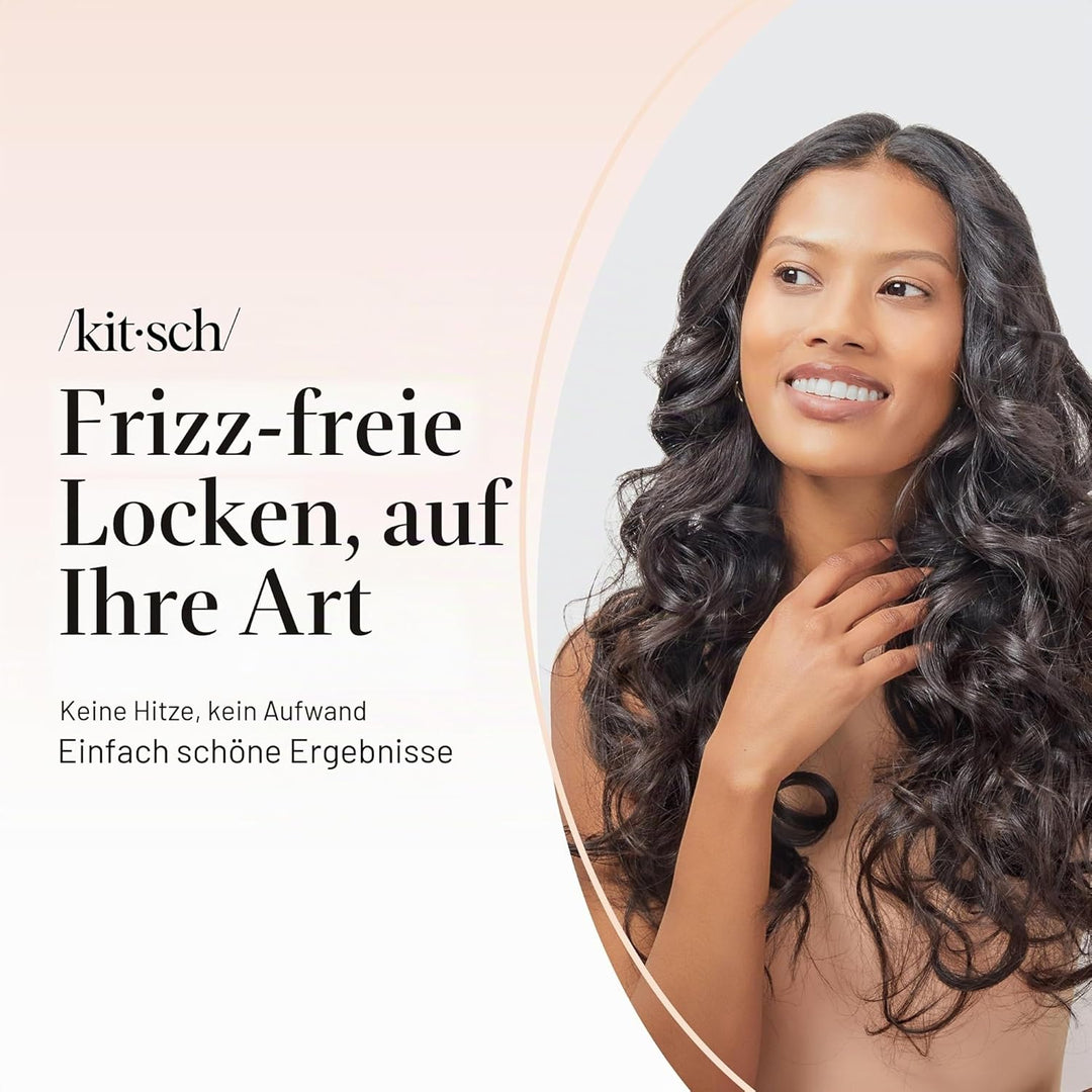 Kitsch Satin Heatless Curling Set - Heatless Lockenwickler Stirnband für Kurzes & Langes Haar Locken