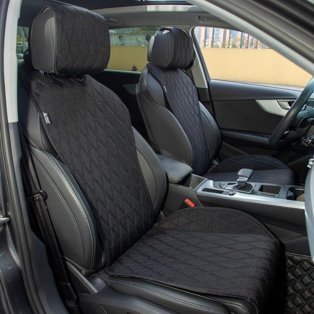 2er-Set Auto Sitzauflage Autositzschoner Schutz Waschbar Schwarz | Leader Accessories Autositz Sitzb