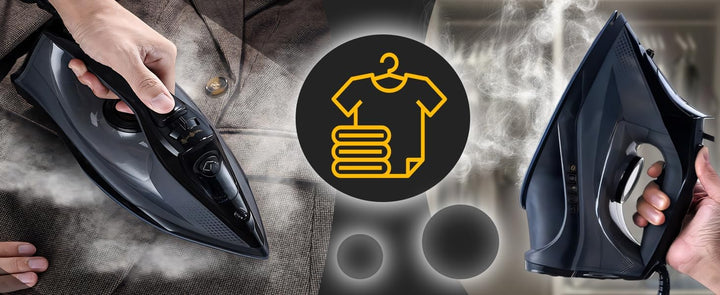 Retoo Bügeleisen 2200 Watt Profi Dampfbügeleisen, 450ml Wassertank, Keramik-Bügelsohle, Selbstreinig