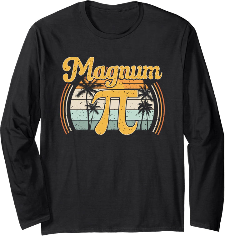 Magnum Pi Mathe Pi Tag Retro Langarmshirt