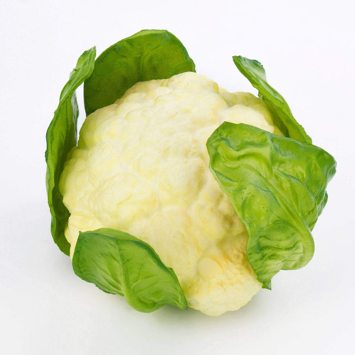 artplants.de Kunstgemüse Blumenkohl, weiss - grün, 10,5cm, Ø 18cm - Künstliches Obst - Deko Gemüse