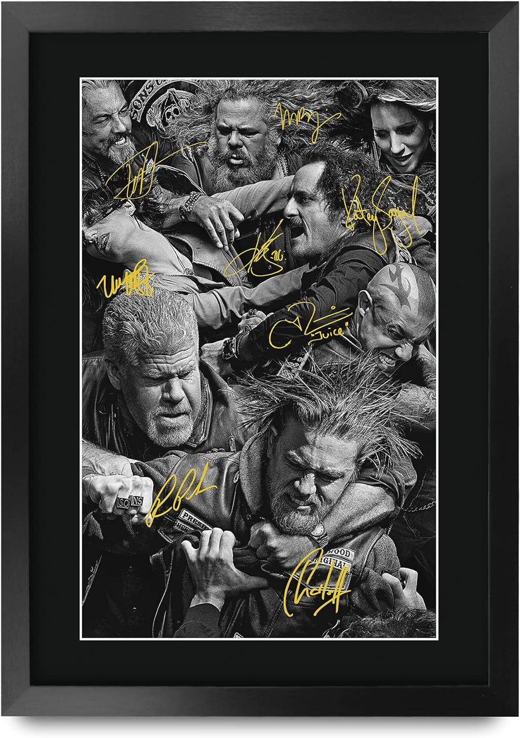 HWC Trading Sons Of Anarchy A3 Gerahmte Signiert Gedruckt Autogramme Bild Druck-Fotoanzeige Geschenk