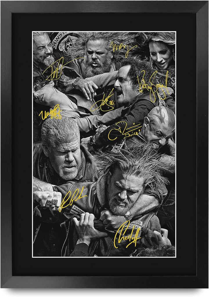 HWC Trading Sons Of Anarchy A3 Gerahmte Signiert Gedruckt Autogramme Bild Druck-Fotoanzeige Geschenk