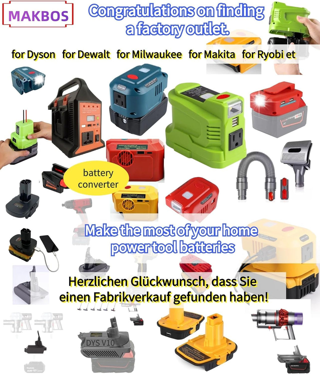 MAKBOS Ladegerät Kompatibel mit Makita 18V Akku BL1850B BL1860 BL1830 BL1815,Ersatz DC18RC 18V Schne