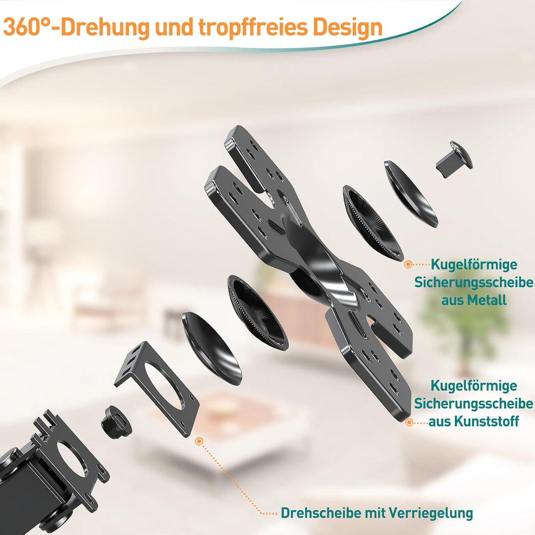 ELIVED Monitor Wandhalterung Schwenkbar Neigbar für die meisten 14-30 Zoll Bildschirme bis 15kg, Max