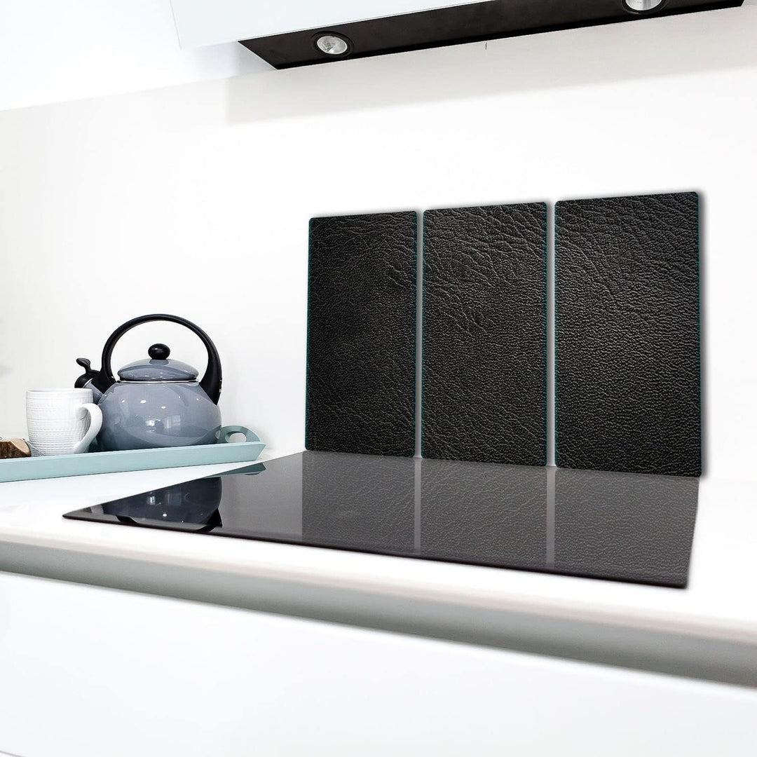 TMK | Herdabdeckplatten ceranfeld 3 Teilig 30x52 cm | Ceranfeldabdeckung Küche Elektroherd Induktion