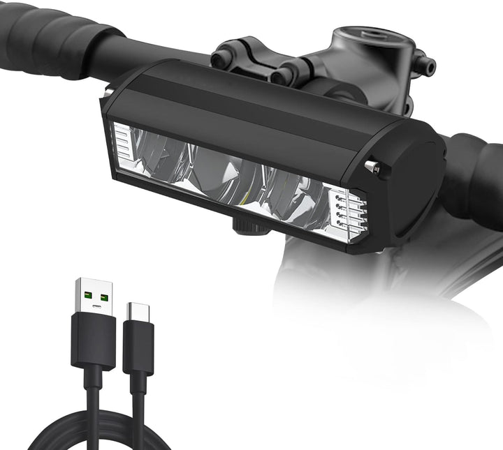 Ahead Frontlicht 1000-3250 Lux Superhelle LED Fahrradlampe, 2000-8000 mAh Mobile Leistung, StVZO Sta