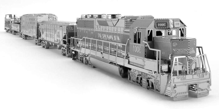 Metal Earth Fascinations Metallbausätze - Güterzug Freight Train, lasergeschnittener 3D-Konstruktion