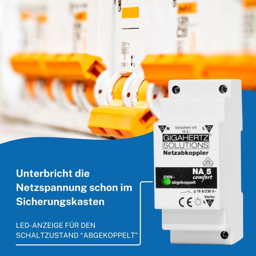 Gigahertz-Solutions 210-161 Netzabkoppler NA5 Comfort | Netzfreischalter für Elektrosensible | VDE-G
