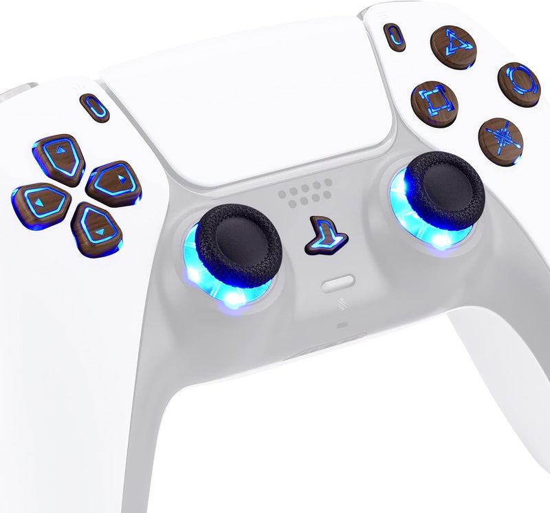 eXtremeRate 9 Modi 7 Farben DTF V3 LED Kit für ps5 Controller Ersatz Leuchttaste D-Pad Thumbsticks S