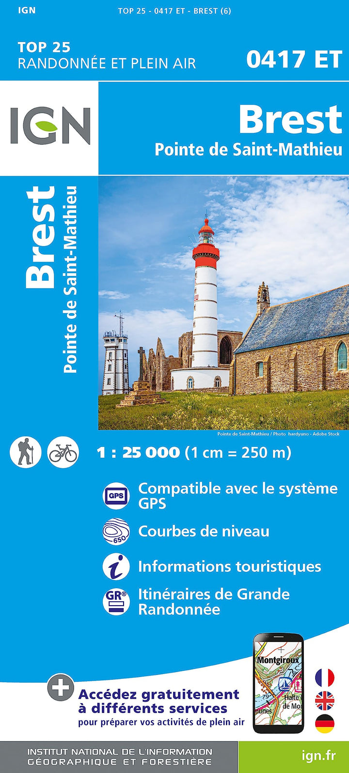 0417ET Brest/ Pointe Saint Mathieu (TOP 25), Karte